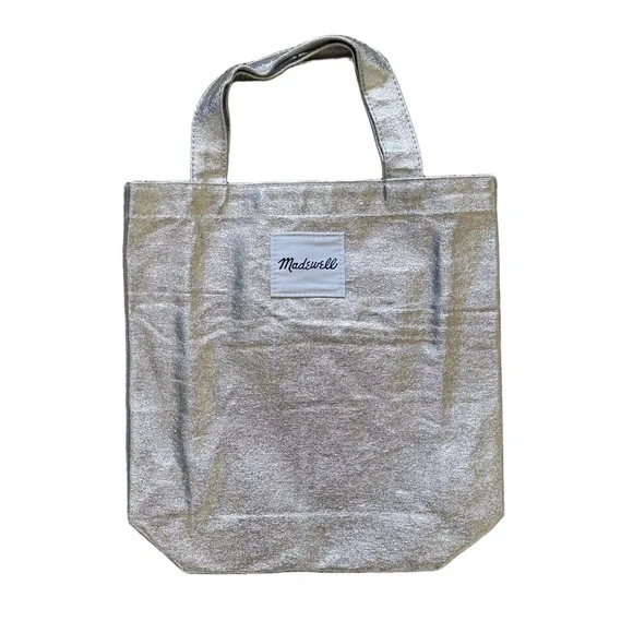 NWT Madewell Reusable Silver Tote Bag | OS - Picture 1 of 3